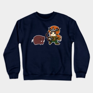 Chibby artemis the goddess of hunt Crewneck Sweatshirt